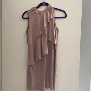 Zara pink suede dress
